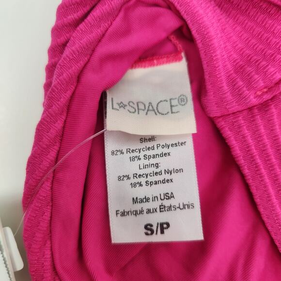 L*Space Jess Bikini Top in Bougainvillea Pink Ribbed Size Small NWT - Picture 5 of 6